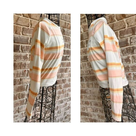 Salty Crew Long Sleeve Top Girls Large Striped Cream Refuge To Sea Beach READ - Picture 7 of 12